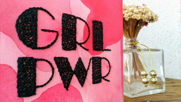 "Girl Power" - bordado